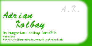 adrian kolbay business card